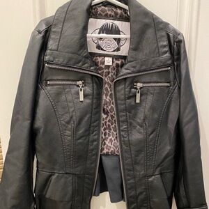 Sugarfly faux leather jacket small